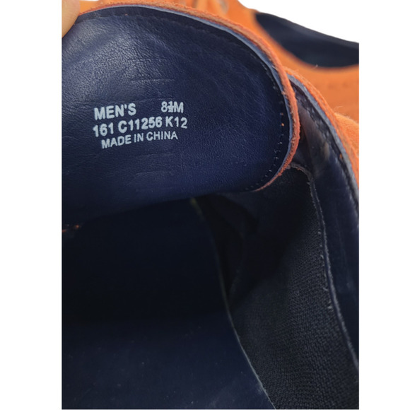 Cole Haan Bergen Wingtip Orange Suede Oxfords Style Sneakers Men's 8.5M - Picture 7 of 9